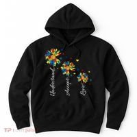 Understand Accept Love Autism Sunflower Hoodie thumb 0