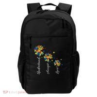 Understand Accept Love Autism Sunflower Backpack thumb 0