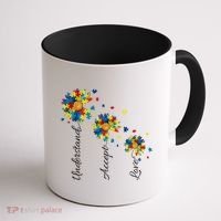 Understand Accept Love Autism Sunflower Coffee Mug thumb 1