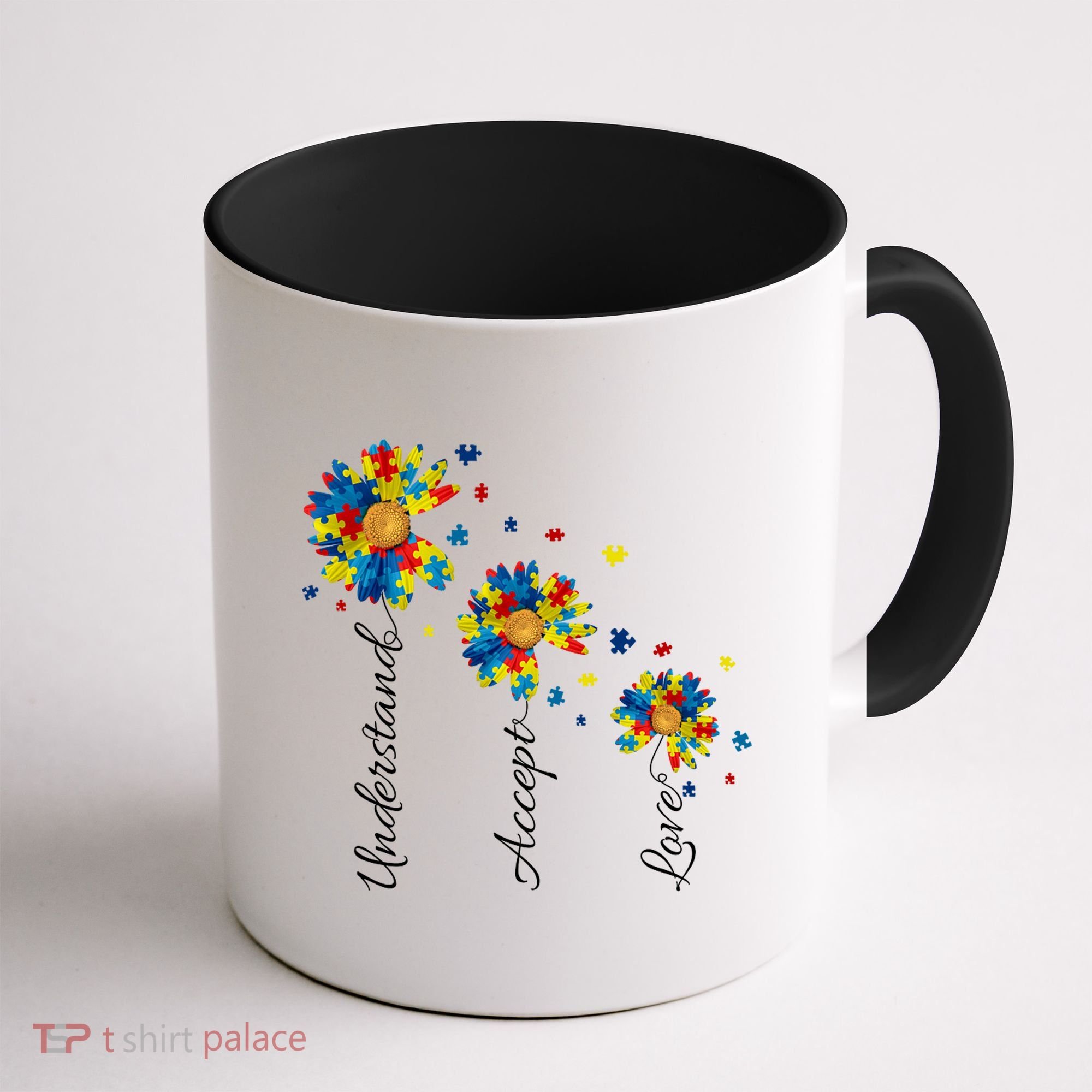 Understand Accept Love Autism Sunflower Coffee Mug