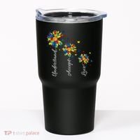 Understand Accept Love Autism Sunflower Tumbler thumb 0
