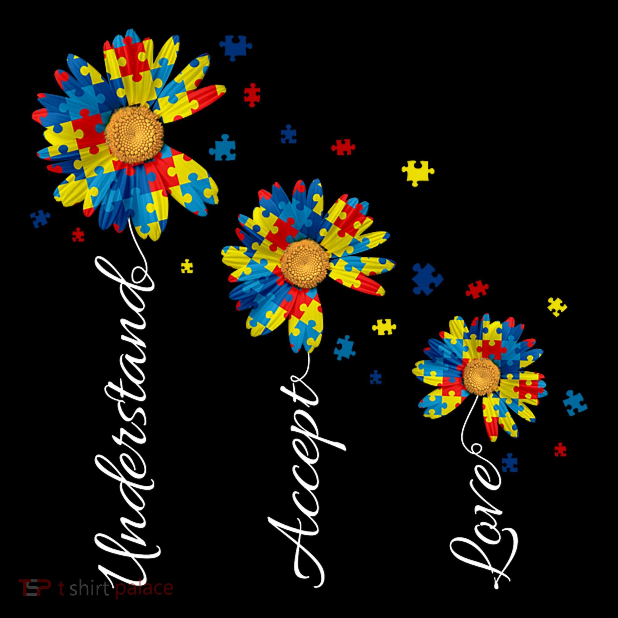 Understand Accept Love Autism Sunflower Ornament