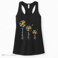 Understand Accept Love Autism Sunflower Women's Tank Top thumb 0