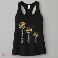 Understand Accept Love Autism Sunflower Women's Tank Top thumb 3