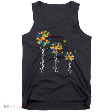 Understand Accept Love Autism Sunflower Tank Top