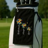Understand Accept Love Autism Sunflower Golf Towel thumb 2
