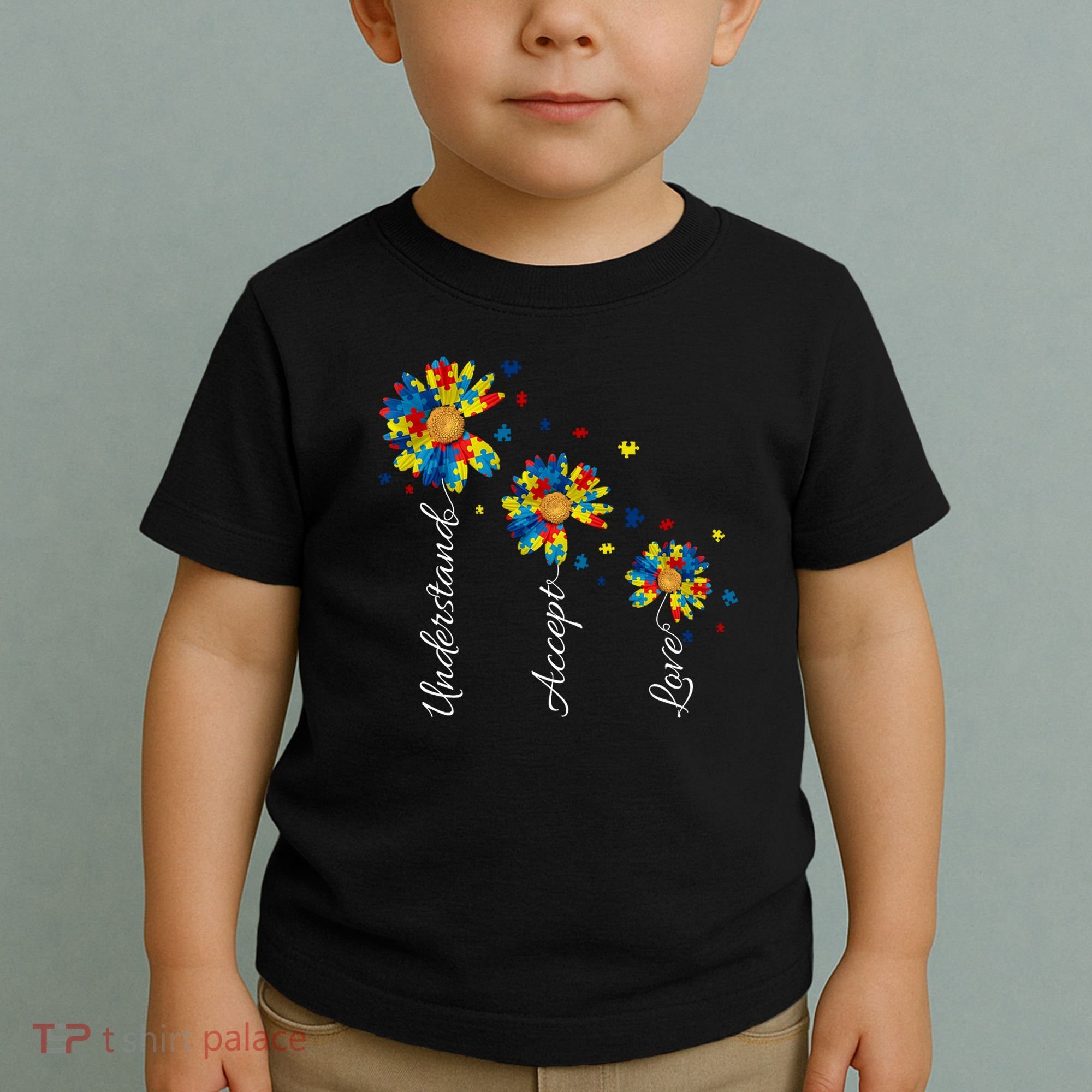 Understand Accept Love Autism Sunflower Toddler T-Shirt