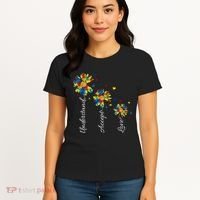 Understand Accept Love Autism Sunflower Women's T-Shirt thumb 4