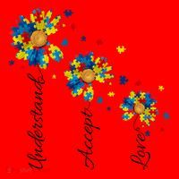 Understand Accept Love Autism Sunflower Santa Hat thumb 1