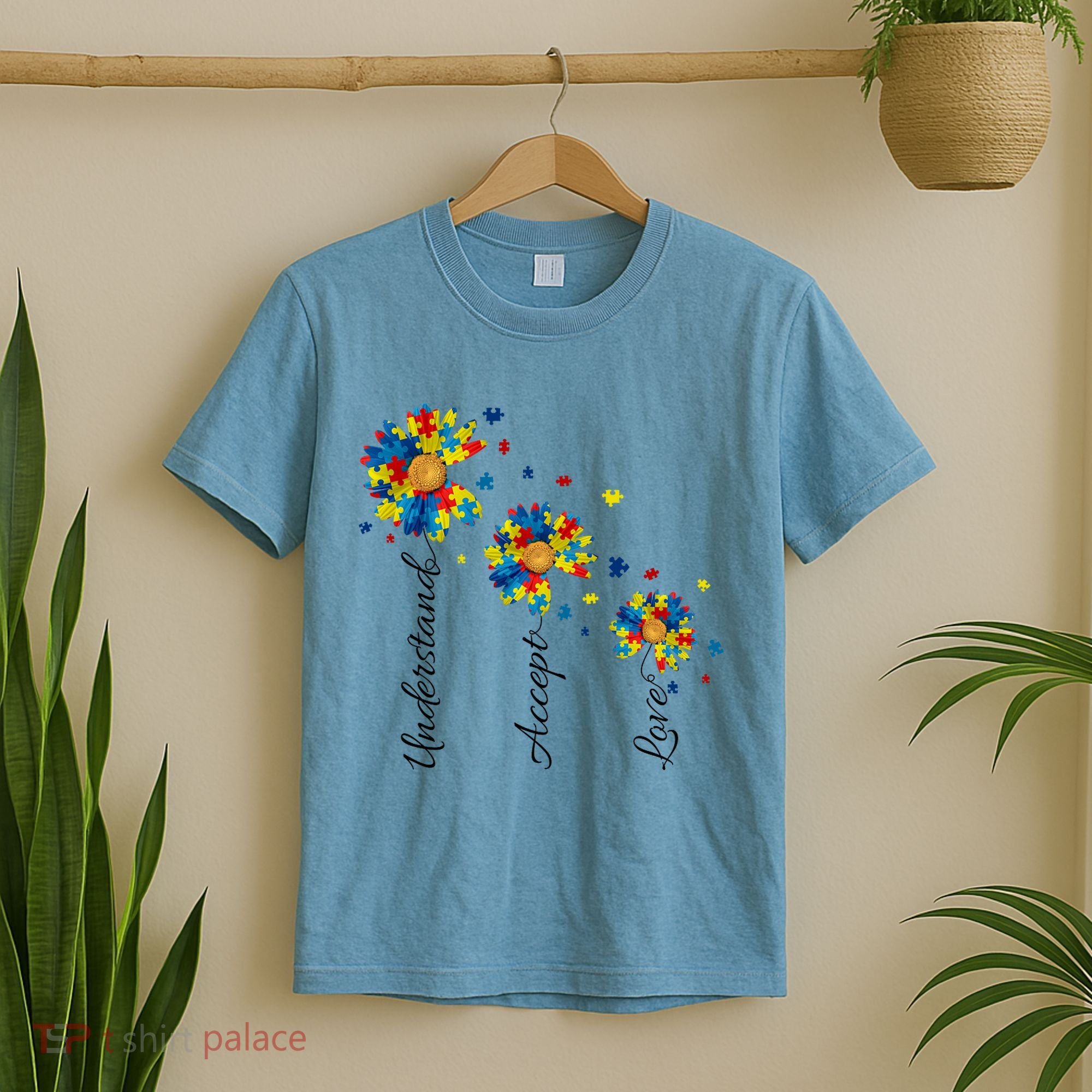 Understand Accept Love Autism Sunflower T-Shirt