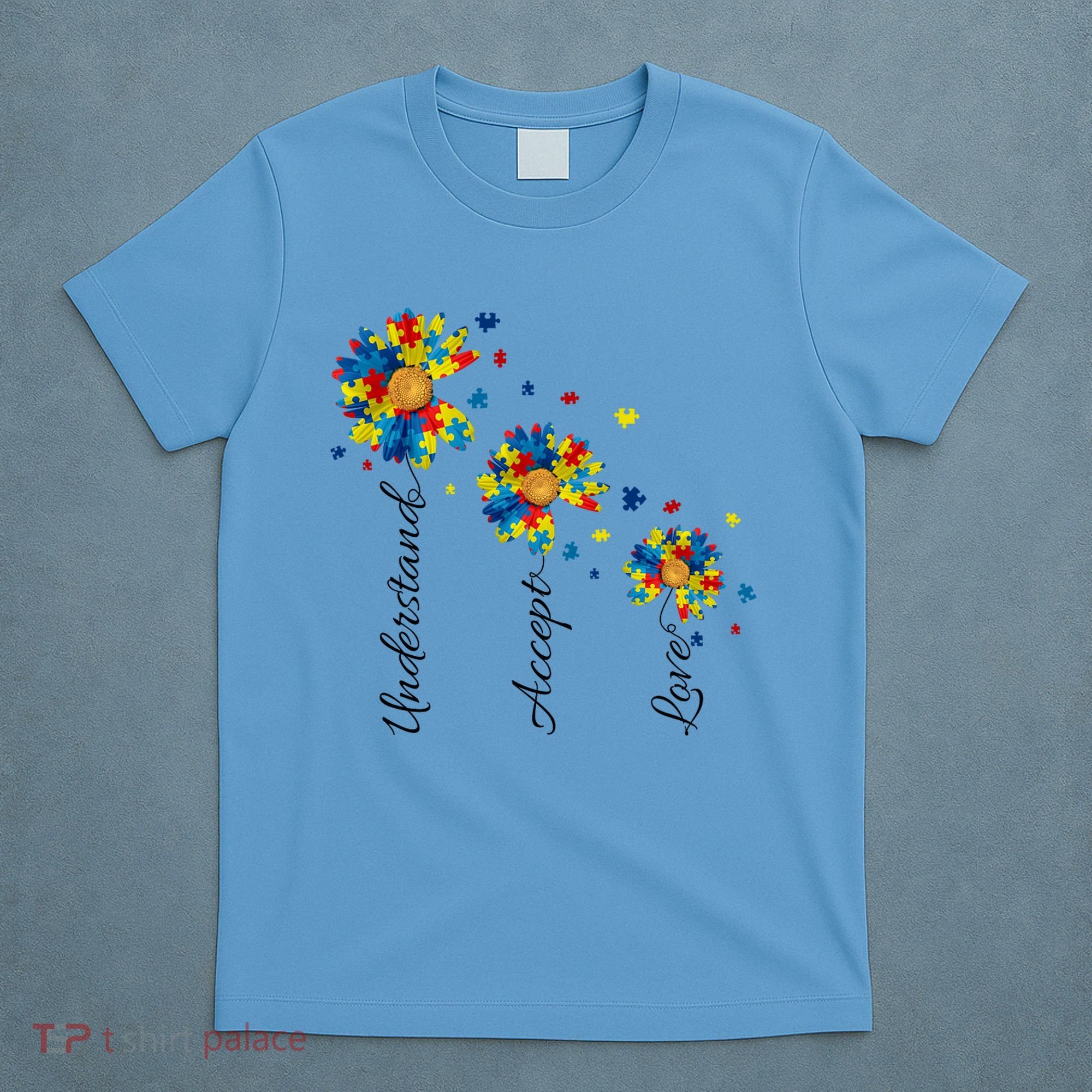 Understand Accept Love Autism Sunflower T-Shirt