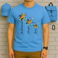 Understand Accept Love Autism Sunflower T-Shirt thumb 5