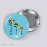 Understand Accept Love Autism Sunflower Button thumb 0
