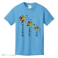 Understand Accept Love Autism Sunflower Kids T-Shirt thumb 0