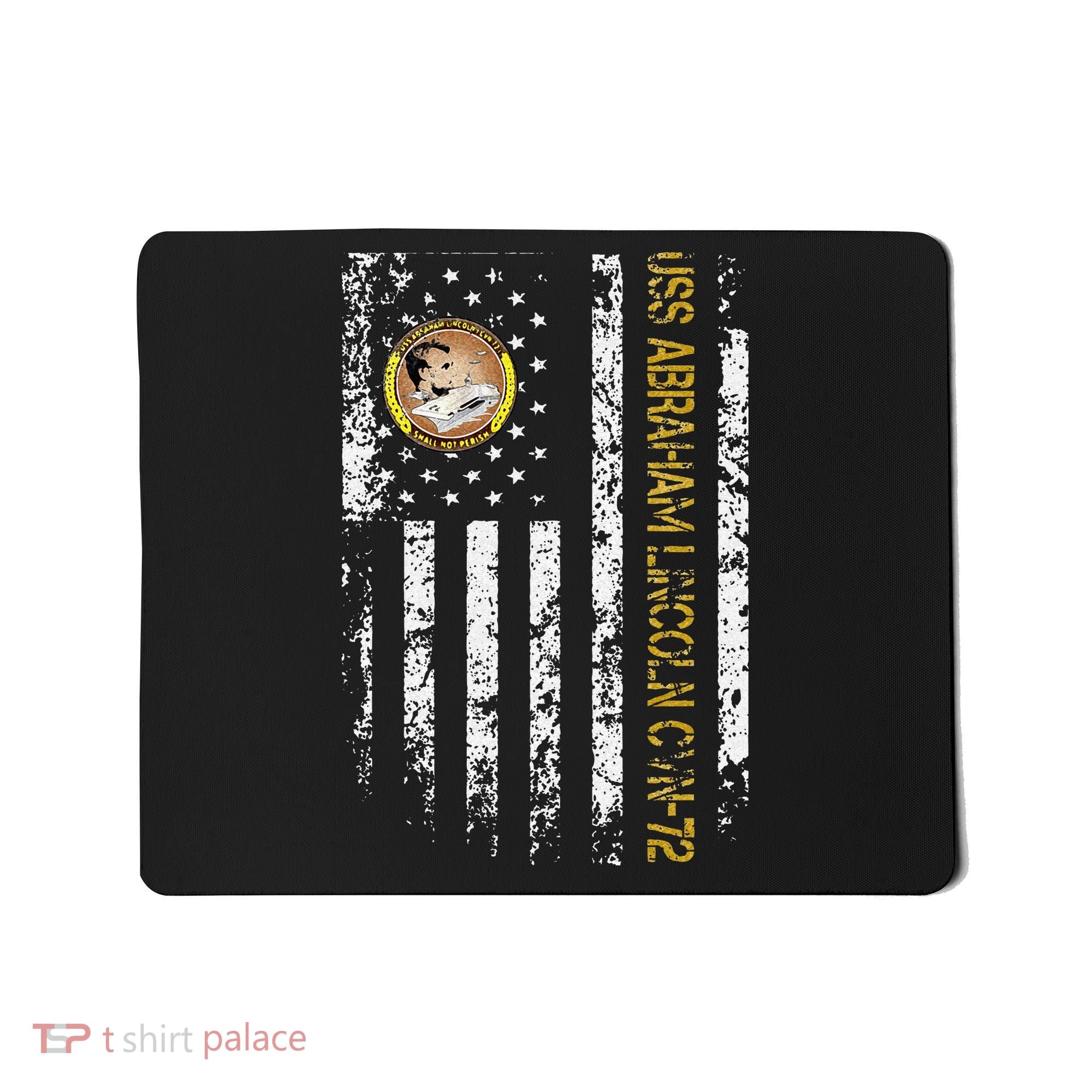 USS Abraham Lincoln CVN 72 Aircraft Carrier Veteran Flag Mousepad