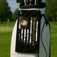 USS Abraham Lincoln CVN 72 Aircraft Carrier Veteran Flag Golf Towel thumb 2