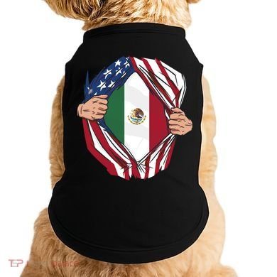 USA And Mexico Flag Doggie Tank