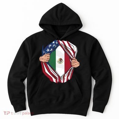 USA And Mexico Flag Hoodie