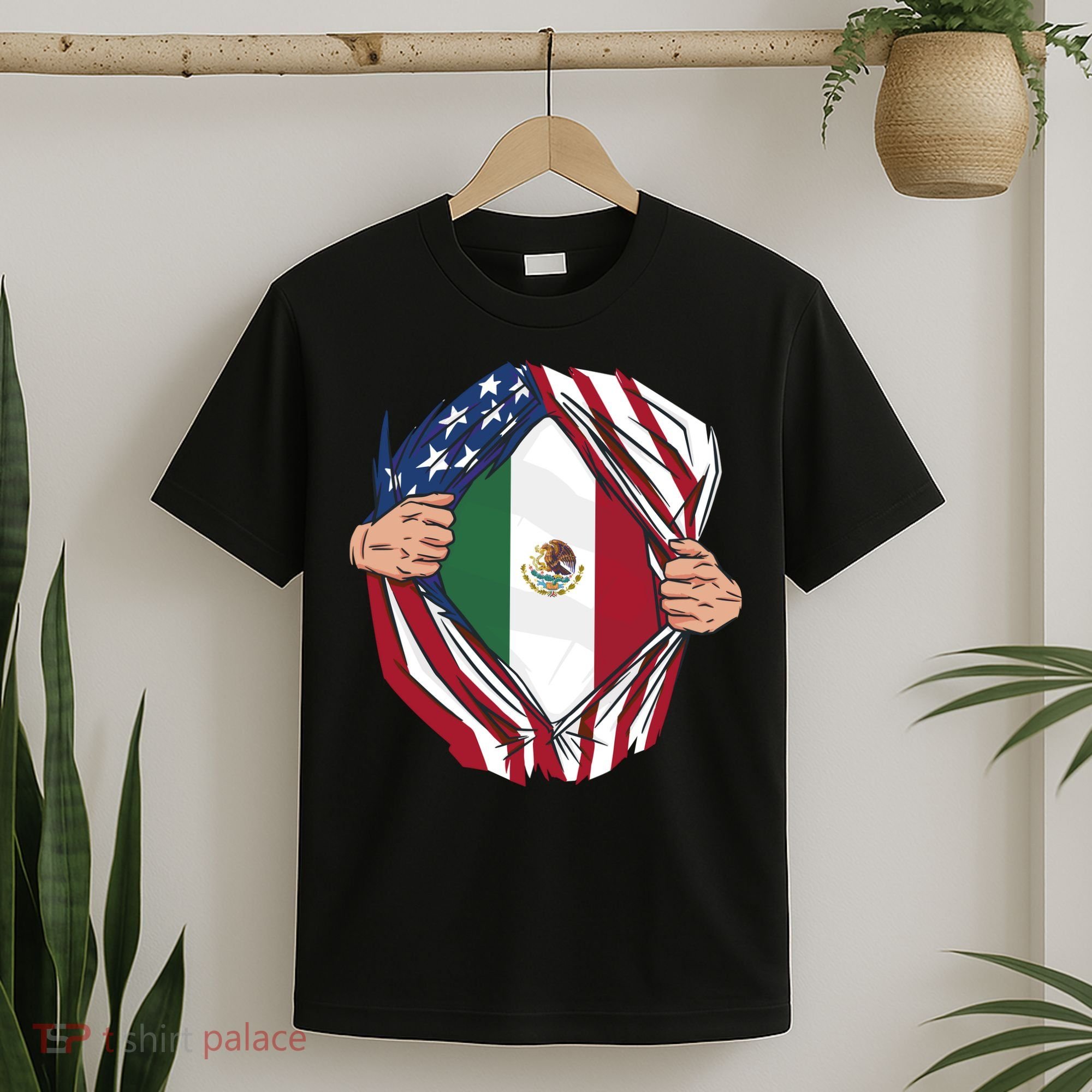 USA And Mexico Flag T-Shirt