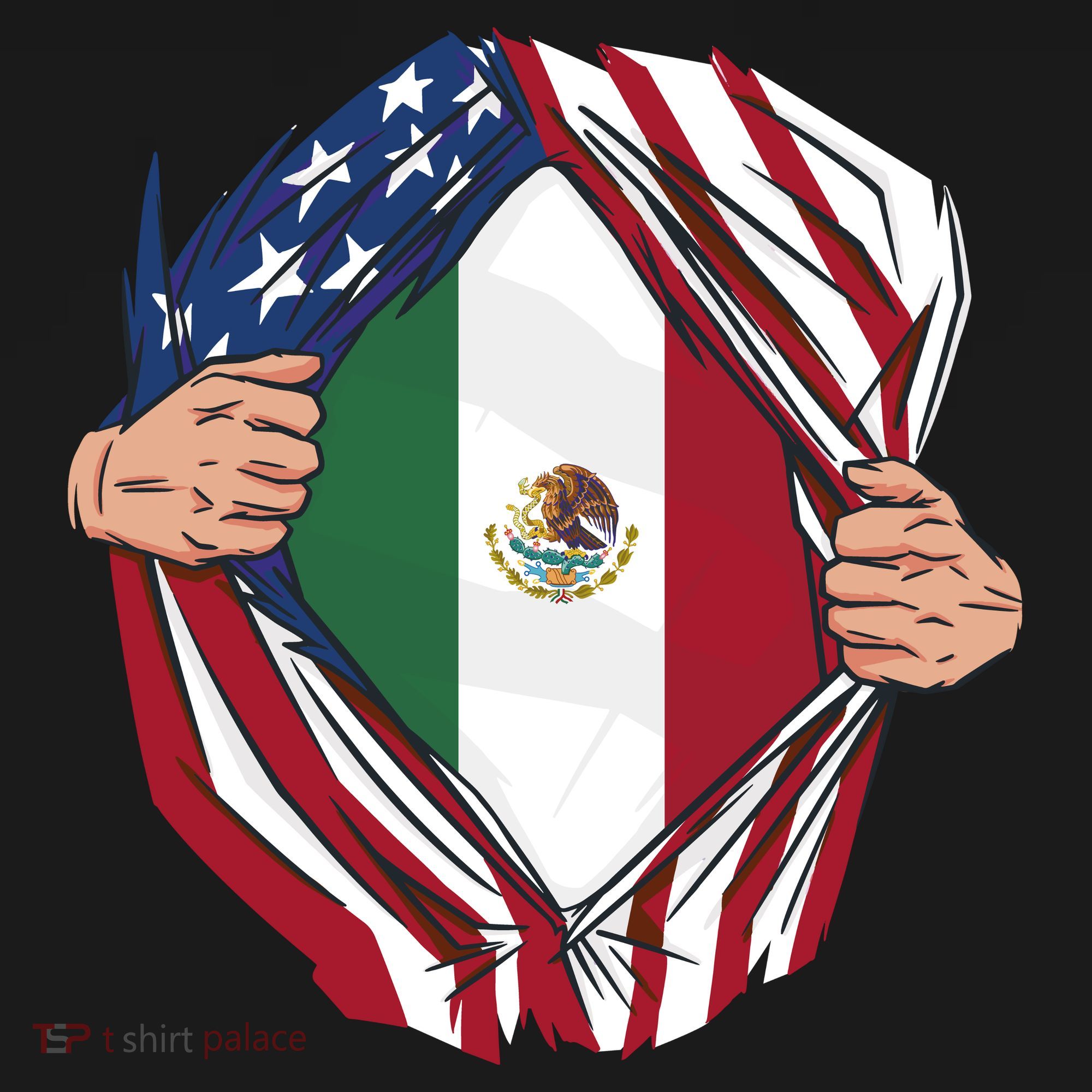 USA And Mexico Flag Backpack