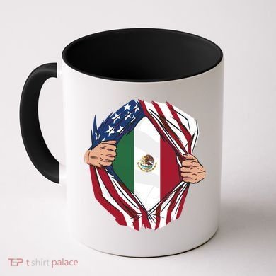 USA And Mexico Flag Coffee Mug