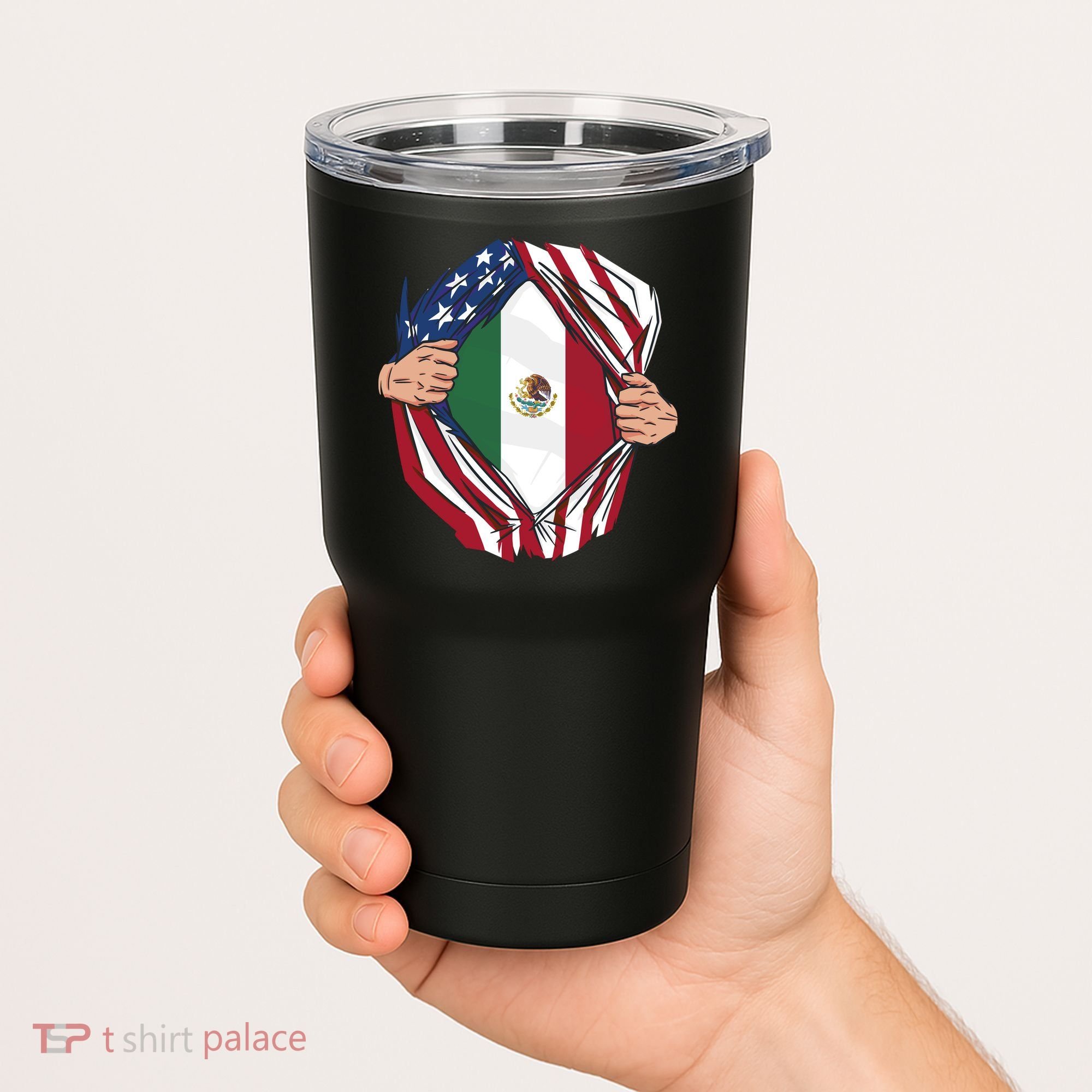 USA And Mexico Flag Tumbler