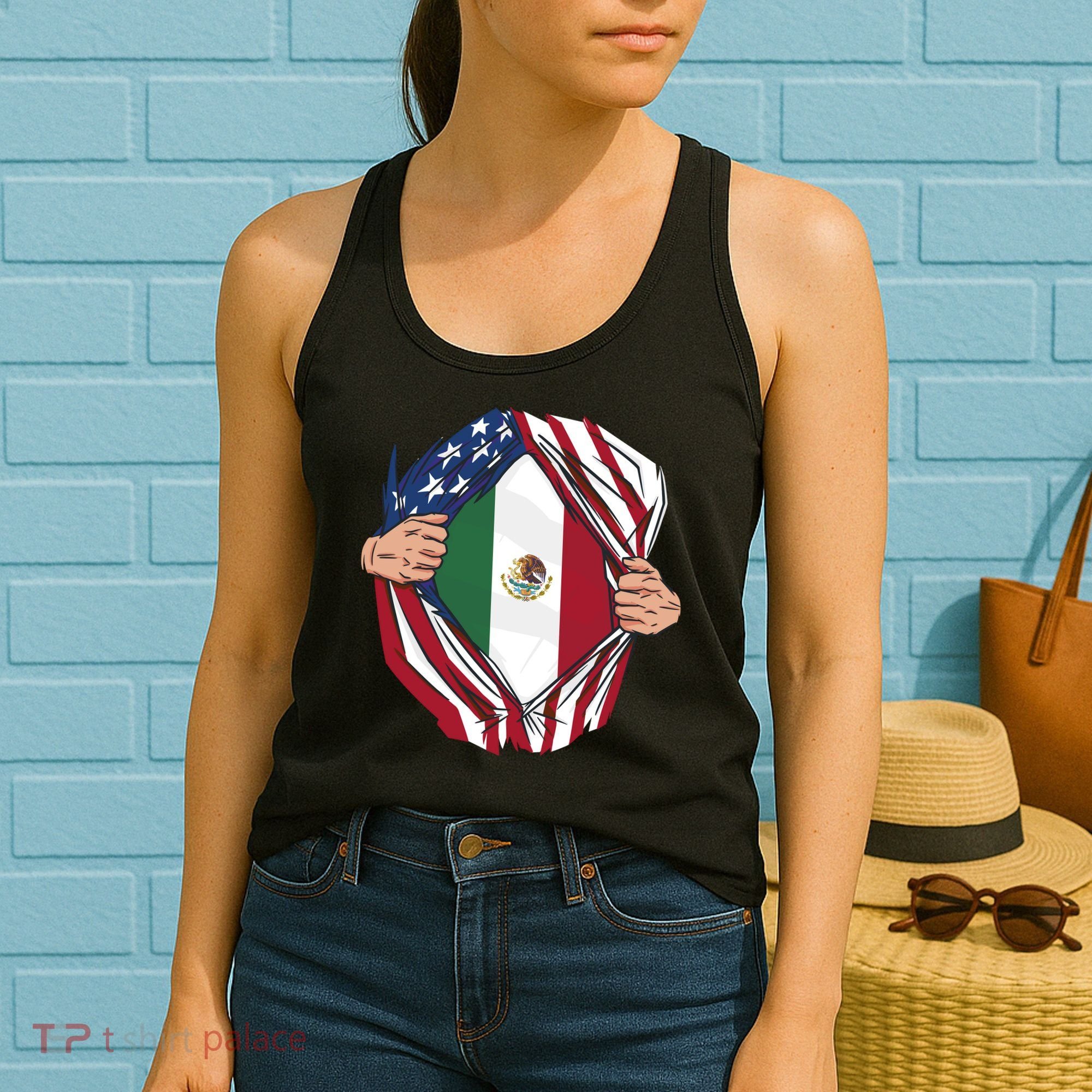 USA And Mexico Flag Women's Tank Top