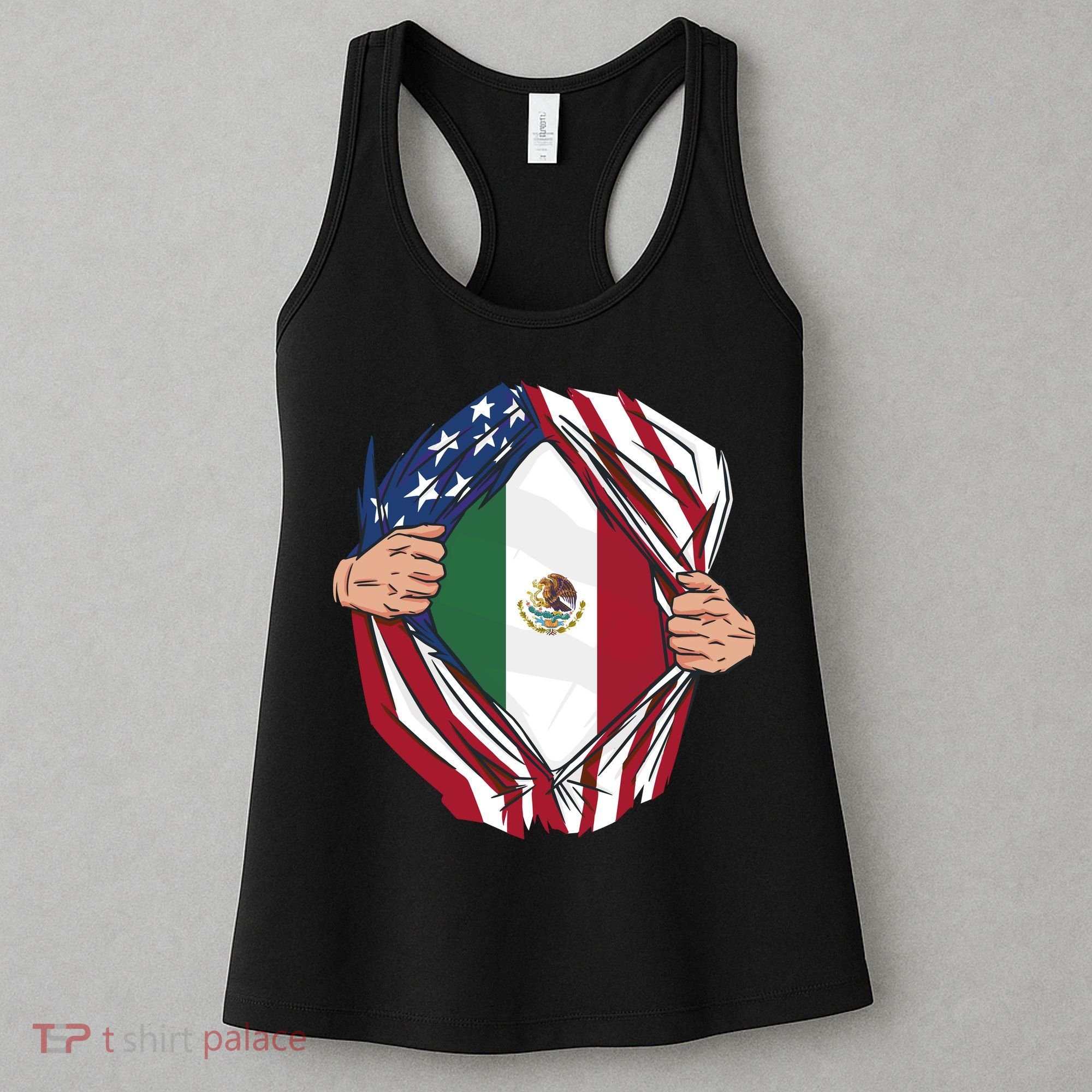 USA And Mexico Flag Women's Tank Top