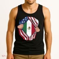 USA And Mexico Flag Tank Top thumb 3