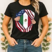 USA And Mexico Flag Women's T-Shirt thumb 2