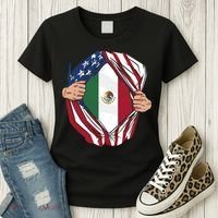 USA And Mexico Flag Women's T-Shirt thumb 3