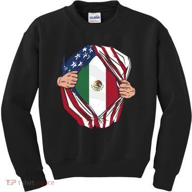 USA And Mexico Flag Kids Sweatshirt