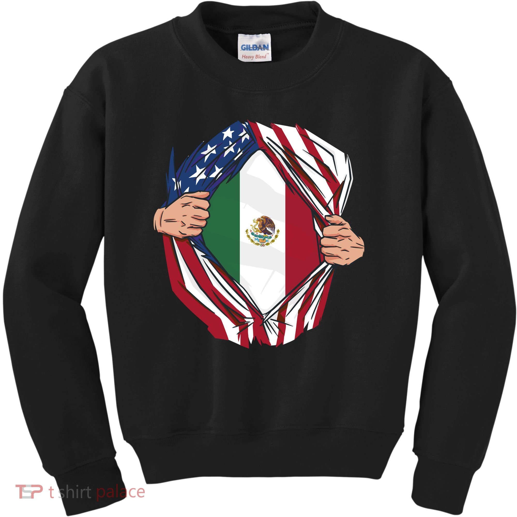 USA And Mexico Flag Kids Sweatshirt