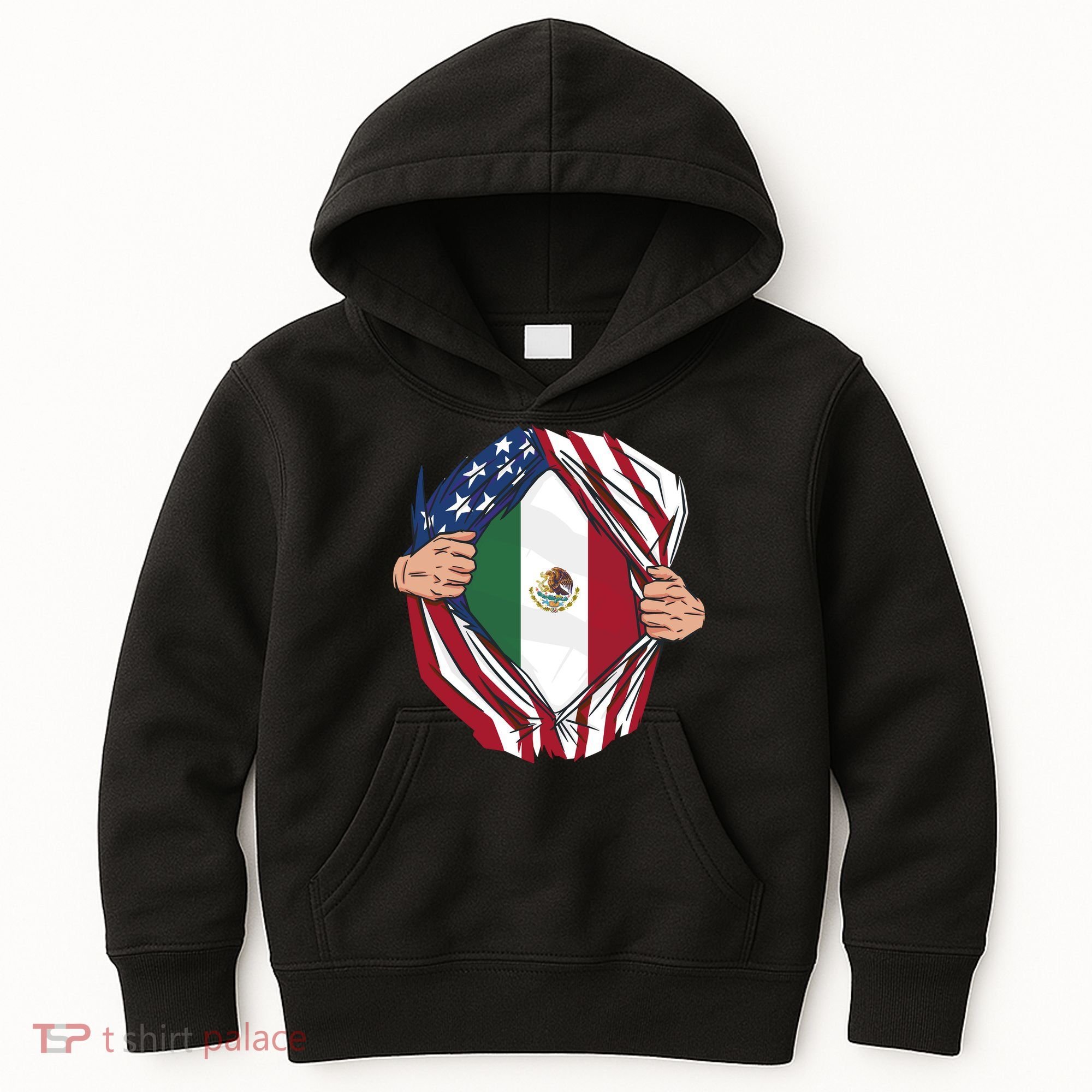 USA And Mexico Flag Kids Hoodie
