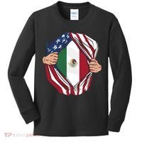 USA And Mexico Flag Kids Long Sleeve Shirt thumb 0