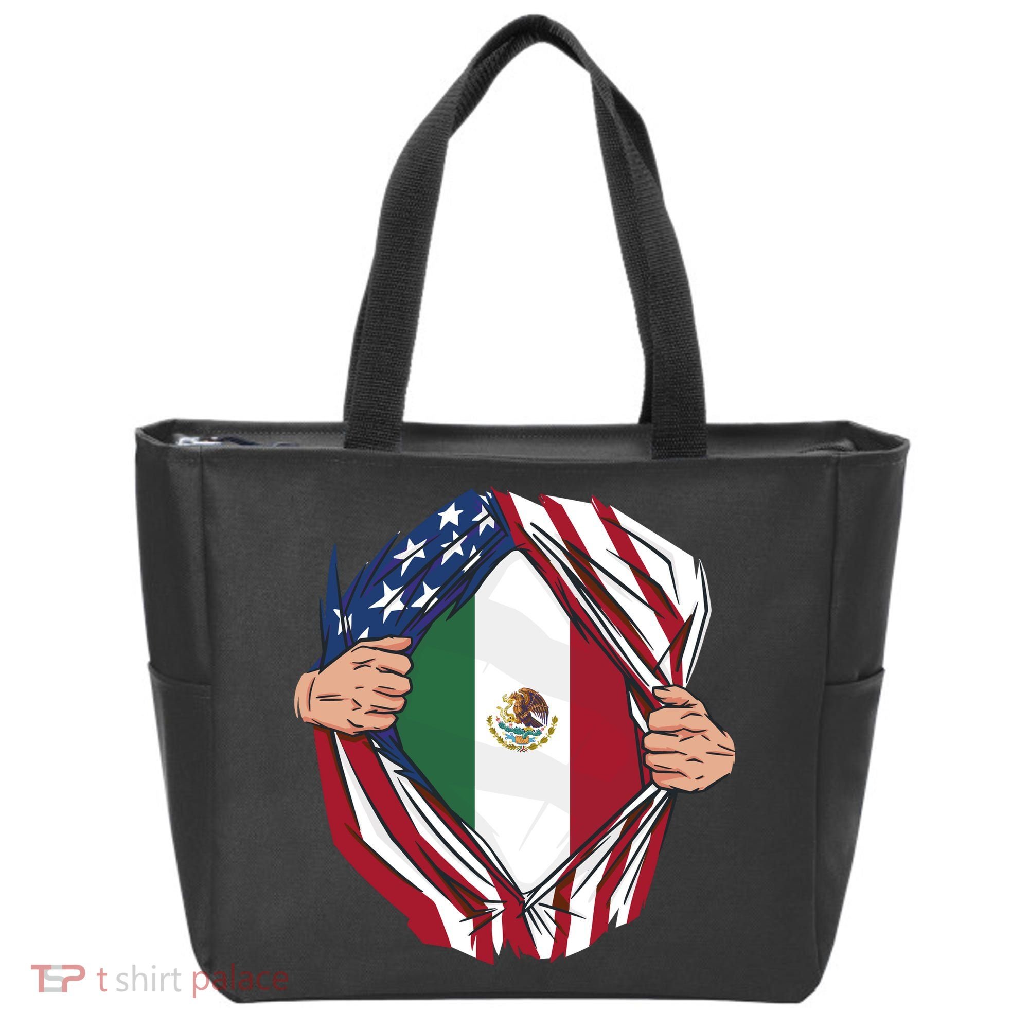 USA And Mexico Flag Tote Bag