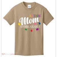 Unbreakable Autism Mom Kids T-Shirt thumb 0