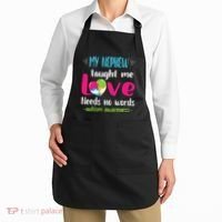 Uncle Aunt My Nephew Taught Me Love Needs No Words Autism Apron thumb 2