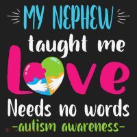 Uncle Aunt My Nephew Taught Me Love Needs No Words Autism Golf Towel thumb 3