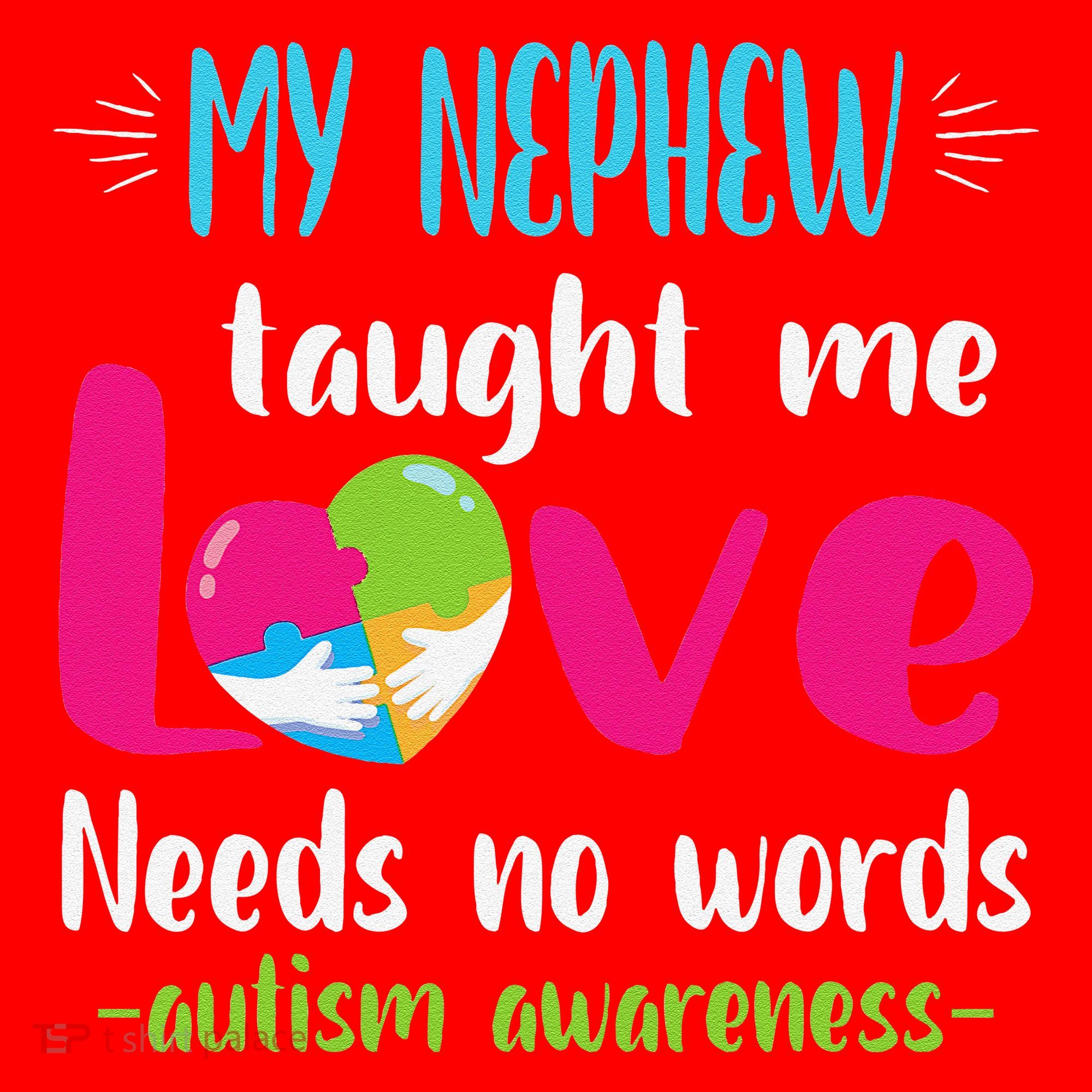 Uncle Aunt My Nephew Taught Me Love Needs No Words Autism Santa Hat