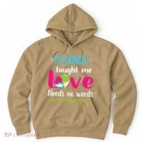Uncle Aunt My Nephew Taught Me Love Needs No Words Autism Hoodie thumb 0