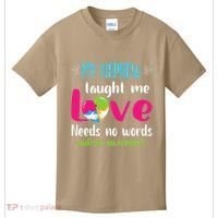 Uncle Aunt My Nephew Taught Me Love Needs No Words Autism Kids T-Shirt thumb 0