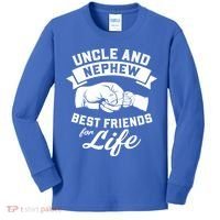 Uncle And Nephew Best Friends For Life Gift Kids Long Sleeve Shirt thumb 0