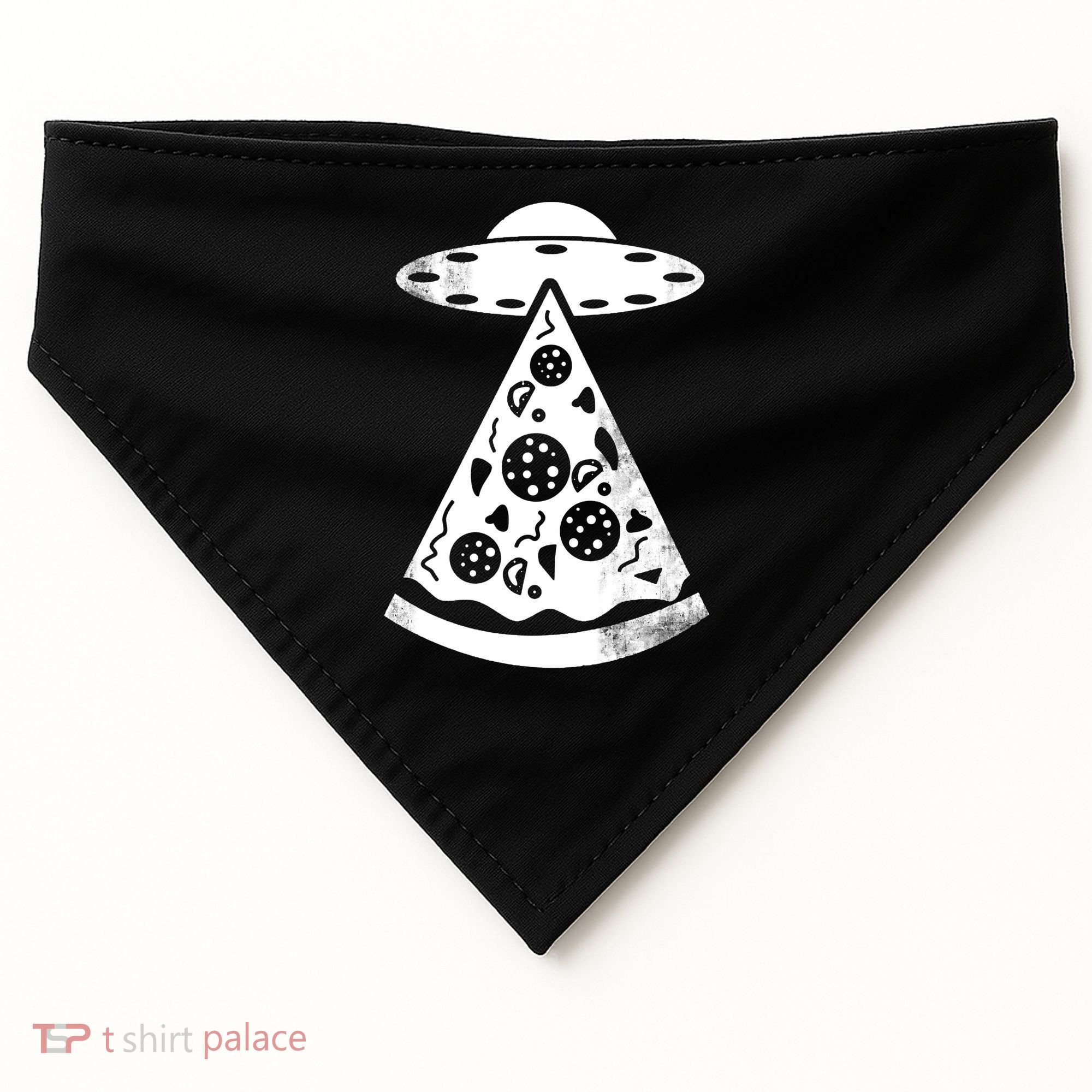UFO Alien Pizza USA-Made Doggie Bandana