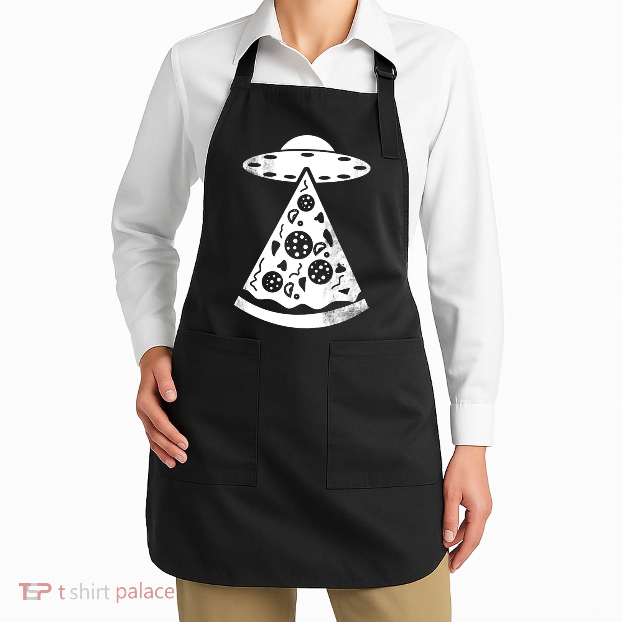 UFO Alien Pizza Apron