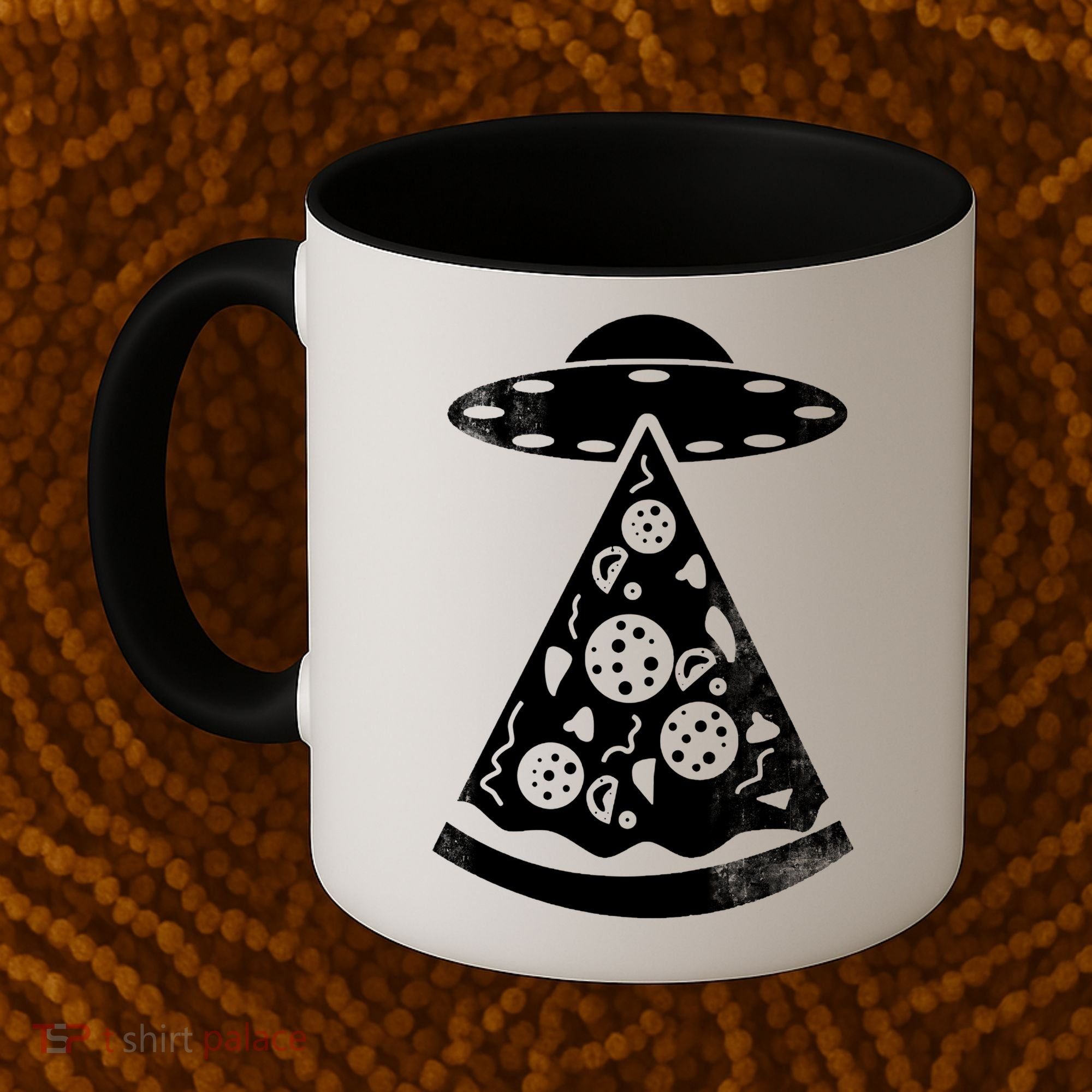 UFO Alien Pizza Coffee Mug