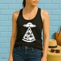UFO Alien Pizza Women's Tank Top thumb 2