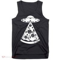 UFO Alien Pizza Tank Top thumb 0