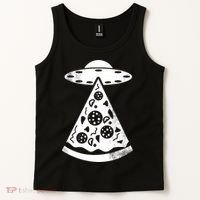 UFO Alien Pizza Tank Top thumb 2