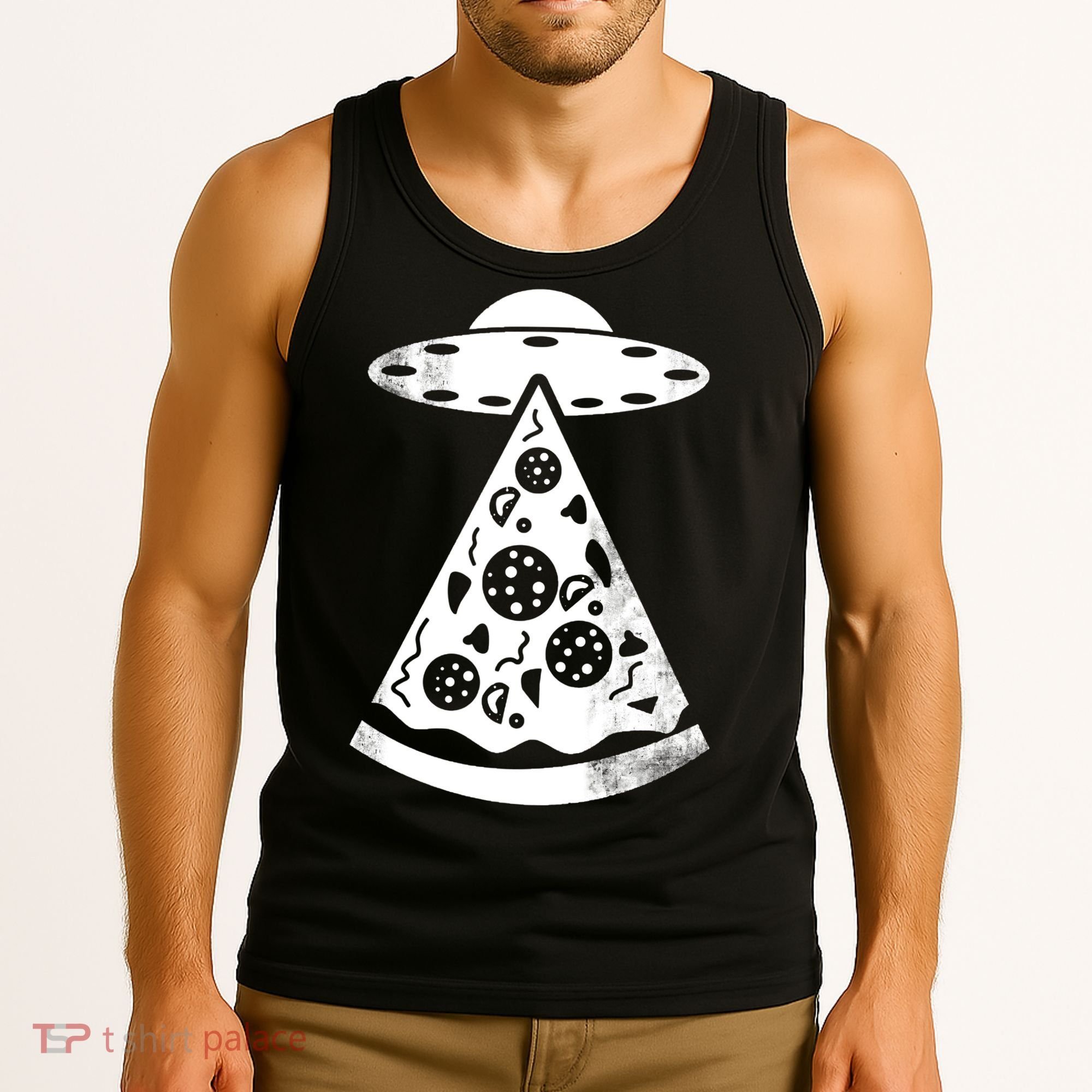 UFO Alien Pizza Tank Top